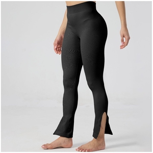 ชุดออกกำลังกายในยิมของผู้หญิงชุดครอปท็อปแขนยาวเลกกิ้งชุดเล่นโยคะไร้ตะเข็บ - Product Image 6