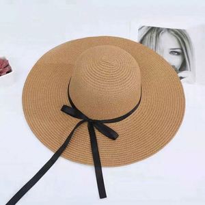 Wholesale Female Cheap Floppy Large Brim Sun Beach <b>Hat</b> Summer <b>Hat</b> Paper Straw <b>Hats</b> <b>for</b> Women Casual - Product Image 2