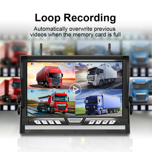 Wireless Car Rearview Backup <b>Camera</b> 9 Inch HD720P 4Ch Rear View Monitor Kit Night Visior Waterproof Wireless-9-x38-4 Wireless Ba - Product Image 6