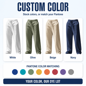 <span class=keywords><strong>Pantaloni</strong></span> in <span class=keywords><strong>Lino</strong></span> da <span class=keywords><strong>Uomo</strong></span> Personalizzati all'Ingrosso - <span class=keywords><strong>Pantaloni</strong></span> Casual <span class=keywords><strong>Estivi</strong></span> Comodi da Spiaggia - Product Image 6