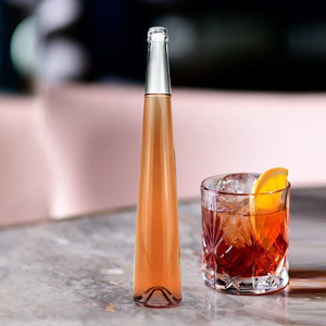 Vente en gros de bouteilles en verre rondes miniatures mignonnes empilables de 250 ml/500 ml/700 ml/750 ml avec bouchon en liège gravé pour liqueur, <span class=keywords><strong>vodka</strong></span>, whisky, vin, tequila, brandy - Product Image 5