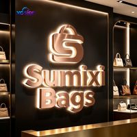 Enseigne lumineuse personnalisée haut de gamme avec logo rétroéclairé pour entreprises, lettres en métal 3D éclairées par LED IP65, enseigne murale pour magasins et devantures