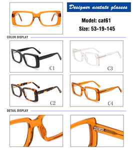 Cat61 nouveau grand cadre fait à la main chaud écaille de tortue-oeil de chat plaque d'acide acétique italien pour hommes et femmes peut être changé gla optique - Product Image 6