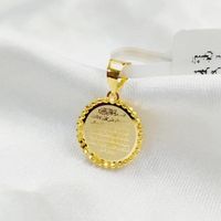 Pendentif Islamique de Luxe en Acier Inoxydable 316L PVD Plaqué 18k Bijoux de Haute Poli Personnalisé Arabe Charme Laser Mots Pendentif