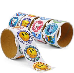 Adesivi ricompensa adesivi motivazionali simpatici animali adesivi rotola etichette per bambini per studenti scuola ricompensa <span class=keywords><strong>insegnanti</strong></span> OEM - Product Image 1