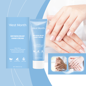 West Month Crème hydratante pour les <span class=keywords><strong>mains</strong></span> Sucette pour peau sèche Beurre de karité Acide hyaluronique Crème hydratante adoucissante Gratuit Certifié CPNP - Product Image 2