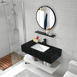 HIC Quartz Ancona Black F203, surface solide élégante, moderne et luxueuse, design intérieur en granit, hôtels, cuisines, maisons, grandes dalles murales 5+ - Product Image 4