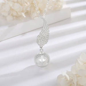 Changda Angel Wing Baby piedi <span class=keywords><strong>maternità</strong></span> mamma angelo Chime Caller Bola Harmony Ball <span class=keywords><strong>collana</strong></span> per la gravidanza - Product Image 6