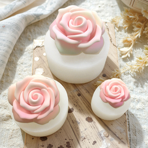 Moule en silicone 3D stéréo en forme de <span class=keywords><strong>rose</strong></span> pour bougies parfumées DIY, résine artistique, artisanat en plâtre et décoration intérieure - Product Image 4