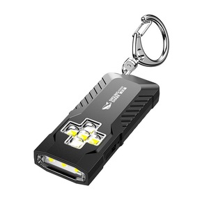 Мини-фонарик-брелок Smiling Shark, перезаряжаемый через USB, портативная светодиодная лампа - Product Image 3