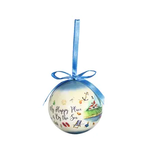 Boule d'ornement d'arbre de noël de taille/motif personnalisé, boules décoratives suspendues incassables pour fête de Festival
