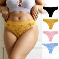 Damen Basic Tanga Low-Rise Unterwäsche mit Jacquard-Webmuster Atmungsaktives & Nahtloses Spandex/Nylon-Material Modell AXYY-005