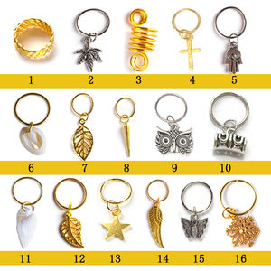 ลูกปัดโลหะสีทองเงินสำหรับถักผมเดรดล็อค เครื่องประดับผม ลูกปัดถักผม อุปกรณ์เสริมสำหรับถักผม - Product Image 4