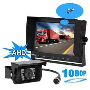 9 Inch AHD TFT LCD Bus Monitor Rear View 1080P Car Monitor System For Bus Truck Tractor Trailer