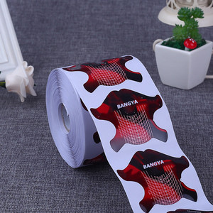 กระดาษพลาสติกปลายเล็บอะคริลิค500ชิ้นต่อเล็บประเภทต่างๆแบบติดเล็บกระดาษสี่เหลี่ยมลายผีเสื้อสั่งติดฉลากส่วนตัว - Product Image 3