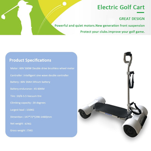 Voitures de golf électriques KSM-930 4x4 à vendre, vélo électrique, skateboard de golf, 4 roues, Golfboard 2000W 60V pour terrain de golf - Product Image 4