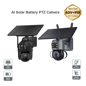 Caméra solaire 4G AOV 6MP 3K à double objectif pour extérieur, enregistrement vidéo 24/7, suivi automatique PTZ, vision nocturne - Product Image 4