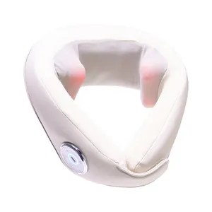 Factory Custom Electric Heating Shiatsu Back Shoulder And Kneading Neck Care Massager U Shape With Button