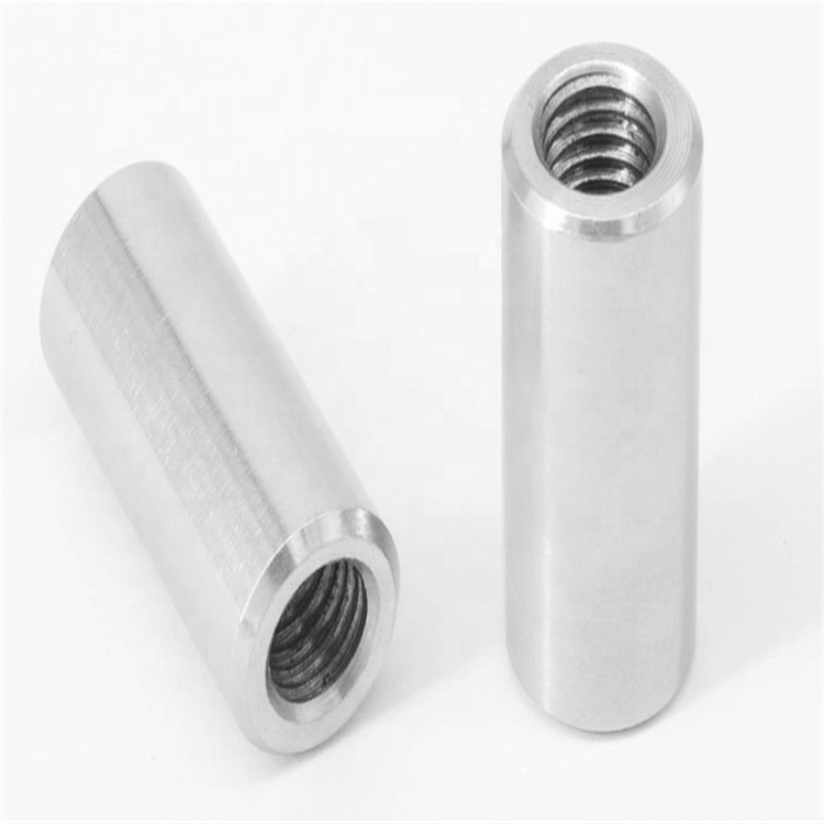 Dado Di Estensione Cilindrico In Acciaio Inox 304 – Misure M3-M16, Foro Passante, Diametri Esterni Vari, Confezioni Da 10 Pezzi