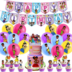Set de Artículos para Fiesta de Cumpleaños con Temática Musical de Gracie's Corner, Globos de Látex, Pancarta y Decoración para Cupcakes para Niña, Regalos de Graduación - Product Image 1