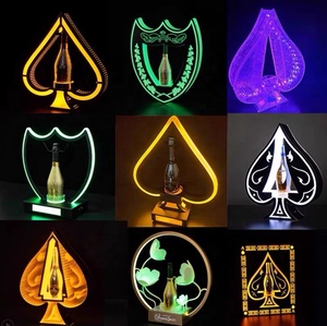 Thỏ đầu pha lê glorifer LED chiếu sáng giá rượu vang ánh sáng chủ Vodka Chai hiển thị cho tốt nghiệp và ramadan dịp - Product Image 5