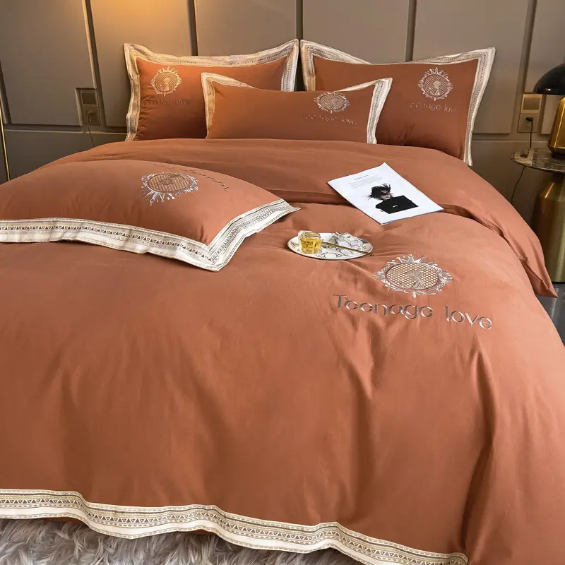 Venda de alta qualidade da cama de pelúcia quente e confortável fronha, colcha, cobertura