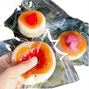 Elonna New Design EVA Cheese Souffle Strawberry Cake Squishy Food Shape Stress Relief <b>Squeeze</b> <b>Ball</b> Fidget Unisex 14+ Wholesale - Product Image 3