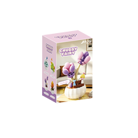Kit de montage DIY de plantes bonsaï tendance TikTok : Ensemble de blocs de construction de plantes succulentes - Décoration de bureau à domicile et au bureau, cadeau d'anniversaire pour adultes