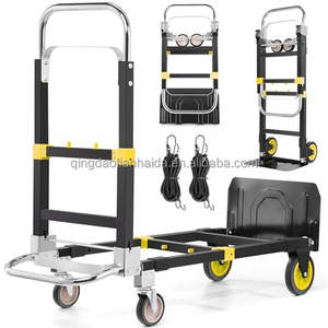 Chariot à main robuste 3-en-1 en alliage d'aluminium avec plateforme à 2 roues pour déménagement et stockage professionnels (60x90cm) - Product Image 1