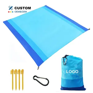Outdoor Portable Sand Free Foldable Waterproof Camping Beach Mat Custom Logo Durable Sand Proof Beach Blanket