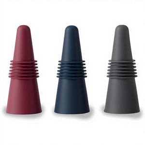 Tapones para Botellas W6121, Juego de 4 Tapones Multicolor para Vino, Conservan la Frescura, Elegantes y Duraderos, Regalos para Fiestas - Product Image 1