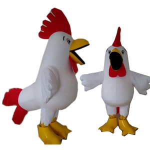 Disfraces de Mascota de Pollo de Peluche Blanco Hola / Disfraces de Mascota de Gallo / Disfraces de Mascota de Animal para Adultos - Product Image 3