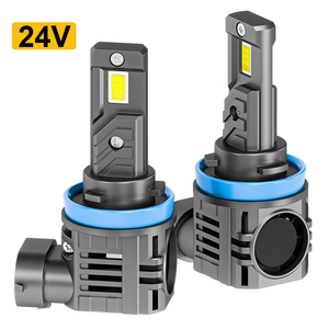Système d'éclairage LED pour voiture, ampoule de phare LED <span class=keywords><strong>H11</strong></span> H7 <span class=keywords><strong>24V</strong></span> pour camion, double tube en cuivre pour refroidissement, Plug & Play, mini taille, 6000K, IP68 - Product Image 1