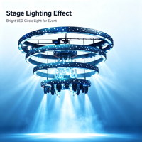 Projecteur LED circulaire haute luminosité pour scène, équipement d'éclairage professionnel pour événements et concerts