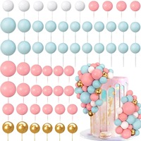Bricolage macaron couleurs blanc, bleu, rose, or gâteau boule fournitures de décoration de gâteau pour la décoration de gâteau d'anniversaire