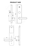 Cerradura Inteligente RFID de Alta Gama para Puertas de Hotel, Cerradura Electrónica para Habitaciones de Hotel con Sistema de Software Gratuito