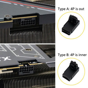 Disipador de calor de Metal ATX3.0 Tarjeta gráfica de 12 + 4 pines 5,0 600W Conector de giro macho a hembra 90 grados <span class=keywords><strong>4090Ti</strong></span> 12VHPWR Adaptador de extensión - Product Image 6