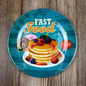 Assiettes plates rondes en mélamine de 8 pouces pour servir des desserts <span class=keywords><strong>et</strong></span> des plats rapides - Product Image 1