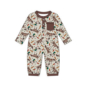 New Design Summer Style Baby <b>Girls</b> <b>Clothing</b> Wholesale MOQ 2 Football Gay Day Short Sleeve Knitted Animal Print Zippy Romper - Product Image 3
