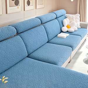 Jacquard moderno 100% poliéster grueso sofá <span class=keywords><strong>funda</strong></span> y Fundas de cojín tamaño personalizado Anti-suciedad y lavable a máquina decoración del hogar - Product Image 5