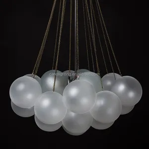 आधुनिक कला ग्लास बुलबुले सफेद बादल झूमर प्रकाश फैशन डिजाइनर डिनर बेडरूम रसोई लैंप फांसी का नेतृत्व किया