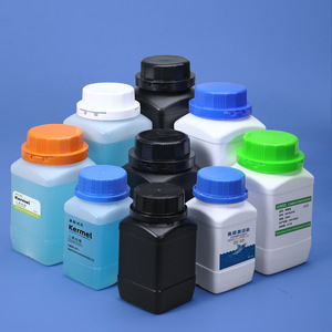 Botella de Plástico HDPE Cuadrada de Boca Ancha, Personalizada, Sellada, para Reactivos, 250-1000 ml, para Uso en Laboratorios Químicos - Product Image 3