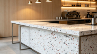 Carreaux de sol et de mur en terrazzo multicolores de 800*800 mm, épaisseur 15-30 mm, découpés sur mesure, imperméables, ignifuges, durables, design moderne, pour intérieur