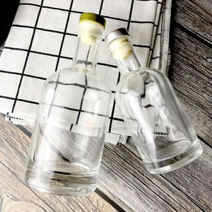 Nieuw Binnen 250Ml 500Ml 700Ml Frosted Heldere Glazen Drankflessen Rond Transparant Met Verzegelde Stop - Product Image 3