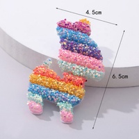 Hete Verkoop Mode Regenboog Kleur Naai Op Rug Vilt Glitter Strass Ster Kroon Hart Dier Patches Cartoon Strass Patch