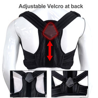 Support orthopédique orthopédique noir lombaire dos scoliose orthèse épaule postural bossu correcteur sangle clavicule