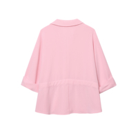 Ensemble 2 pièces pour femmes, haut en dentelle et pantalon taille haute, motif uni, tenue pour le printemps et l'automne