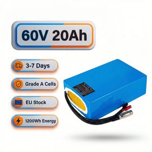 แบตเตอรี่ลิเธียมทรงสี่เหลี่ยมสีน้ำเงิน German Stock 60V 20Ah พร้อมเซลล์จีน 2600mAh 16s7p, BMS 50A และปลั๊ก XT60 3A - Product Image 1