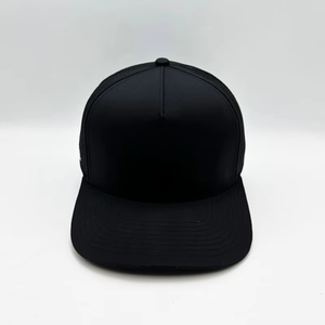 Casquettes de golf noires à 5 panneaux, motif léopard découpé au laser, tissu Oxford imperméable, logo personnalisé, broderie 3D, casquettes de baseball sportives - Product Image 2