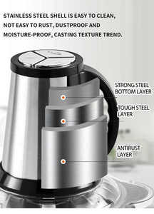 Robot culinaire multifonction mini 2L pour hacher et trancher les légumes, les oignons et la viande - Product Image 2